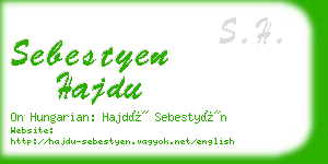 sebestyen hajdu business card